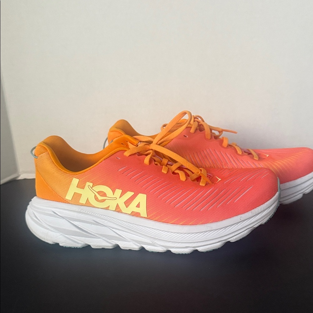 Hoka Women's Sneakers in Orange and Teal